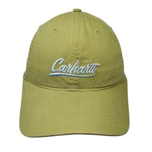 Carhartt Slideback Hat Green One Size Adjustable Embroidered 6 Panel